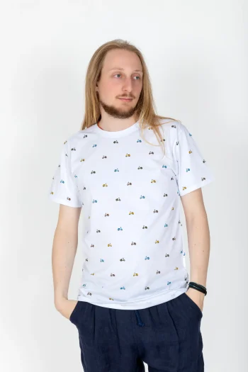 T-shirt uomo con vespe colorate