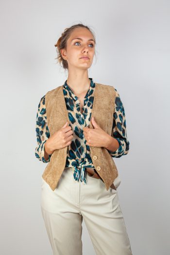 gilet cammello donna
